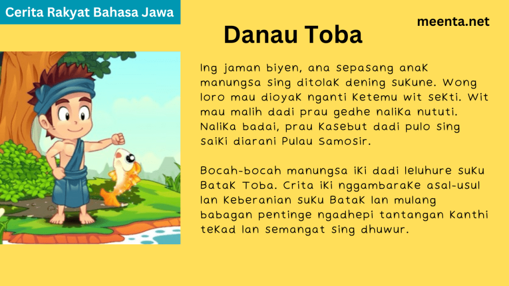 cerita rakyat bahasa jawa legenda danau toba