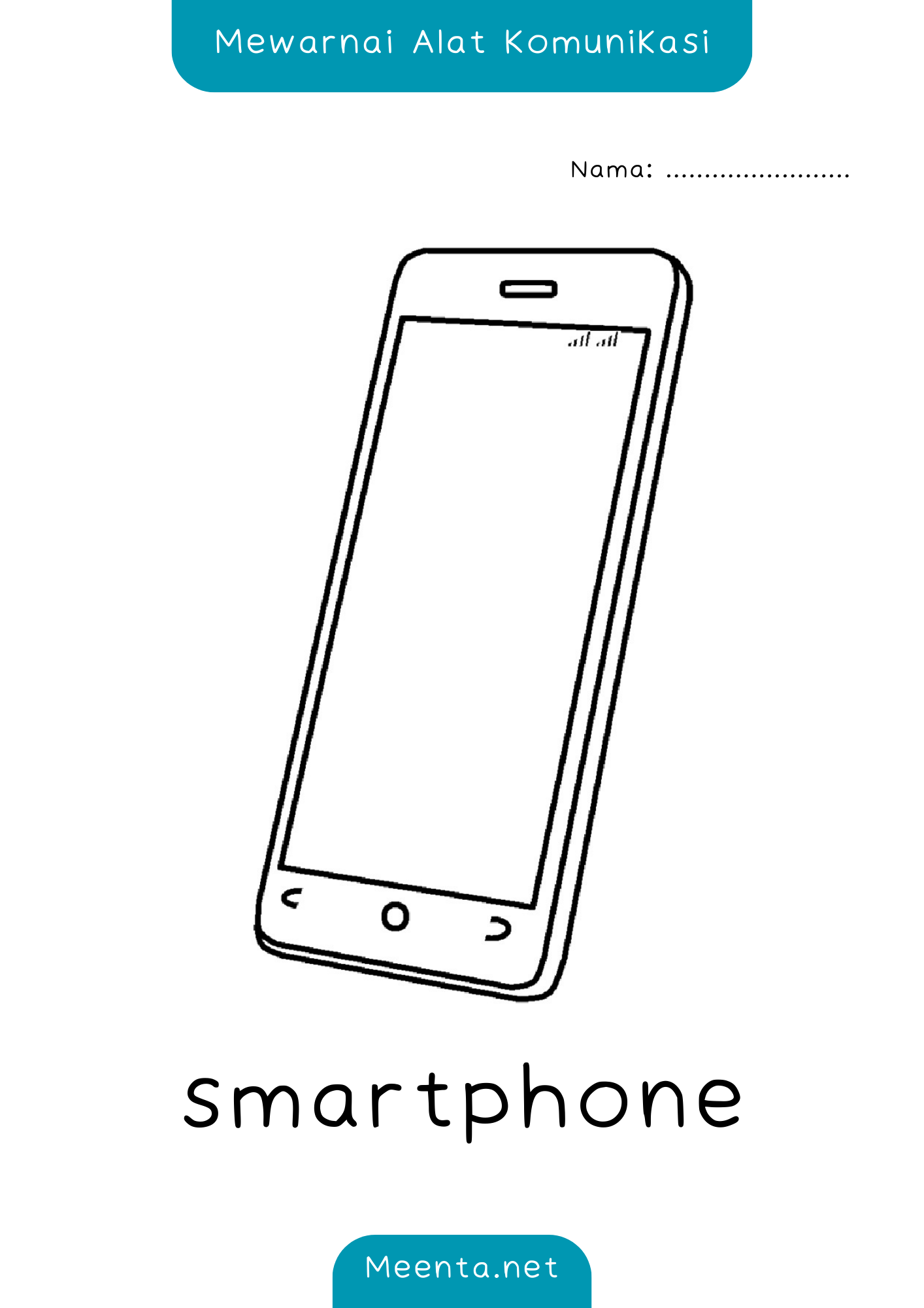 12 Lembar Kerja Anak TK Tema Alat Komunikasi