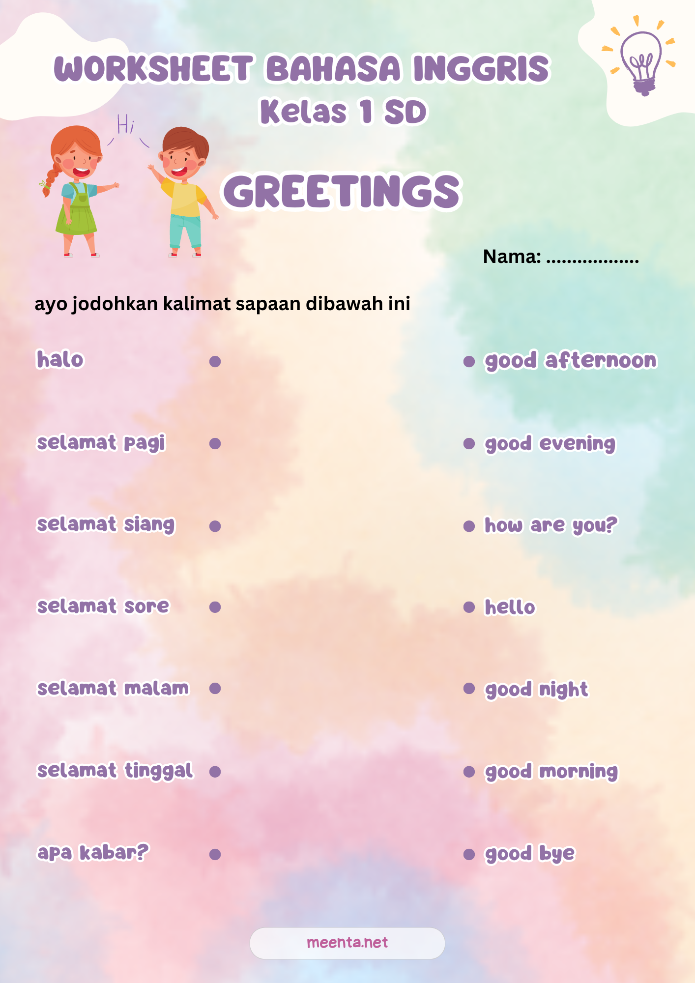 Membuka Jendela Dunia Bahasa Inggris: Contoh Soal Bergambar Menarik untuk Siswa Kelas 1 SD