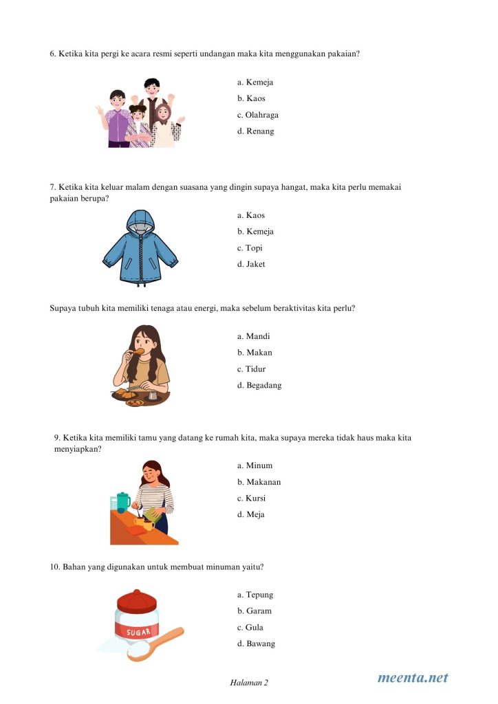 Soal Program Khusus (Progsus) Tunagrahita SMALB 2