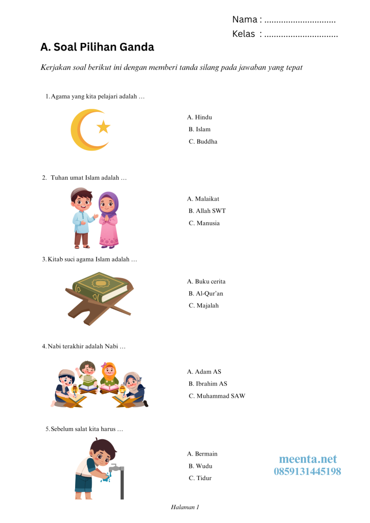 Soal Agama Islam SLB