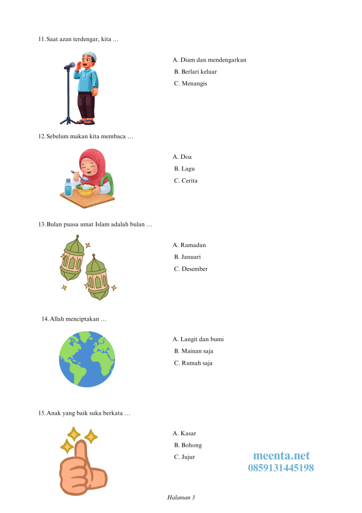 Soal Agama Islam SLB