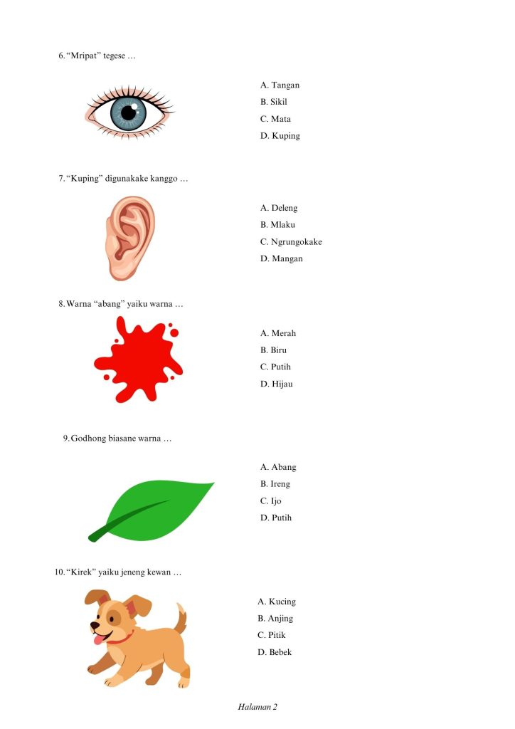 Soal Bahasa Jawa SMPLB Kelas VII di SLB 2