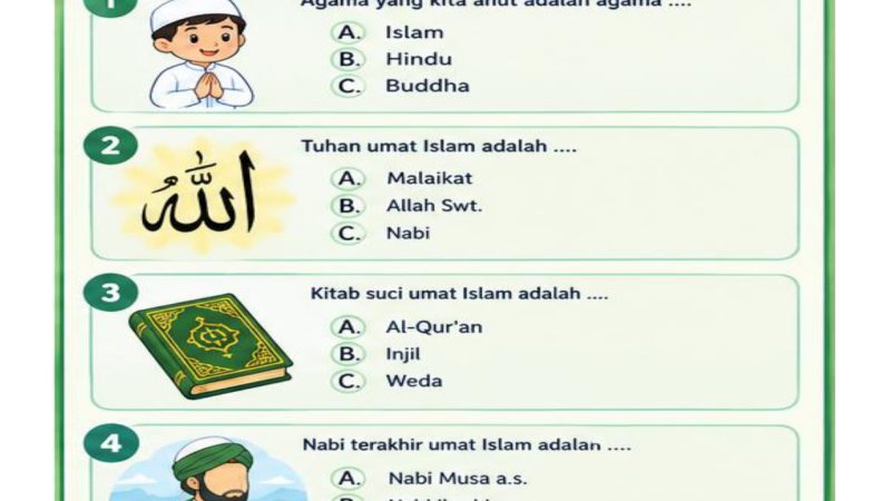 Soal PAI agama islam kelas 3